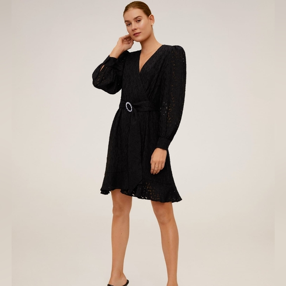 MNG belted Lace Dress - Picture 8 of 9